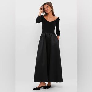 NWT Tuckernuck Black Dupioni Clea‎ Dress size XS